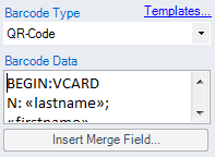 TBarCode Office with vCard Settings